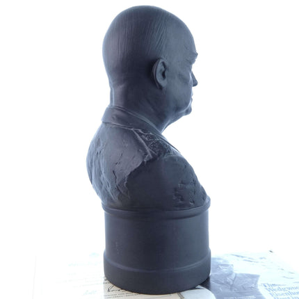 Wedgwood Black Basalt President Eisenhower Bust 8.5" - Estate Fresh Austin