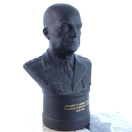 Wedgwood Black Basalt President Eisenhower Bust 8.5" - Estate Fresh Austin