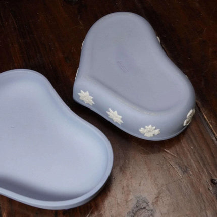 Wedwood Tri Color Heart Shaped Jasperware Box - Estate Fresh Austin