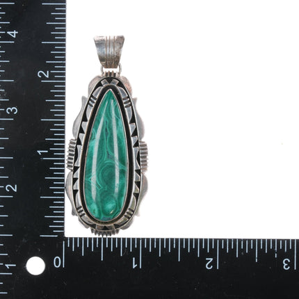 Will Denetdale Navajo Sterling malachite pendant - Estate Fresh Austin