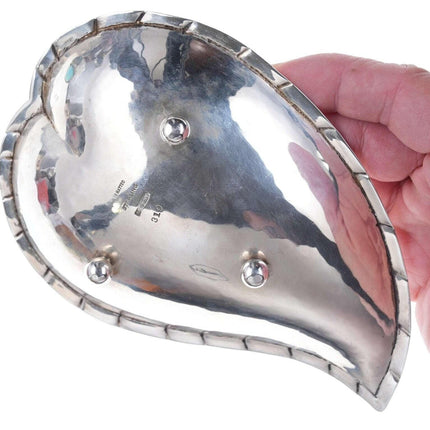 William Lawrence deMatteo (1923 - 1988) Hand Hammered Sterling silver leaf dish - Estate Fresh Austin