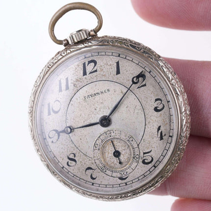 Working Antique Tavannes Swiss Pocket watch 15 Jewels - Estate Fresh Austin