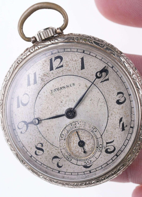 Working Antique Tavannes Swiss Pocket watch 15 Jewels - Estate Fresh Austin