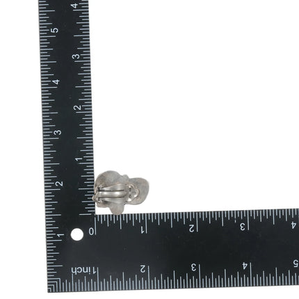 Zuni Dan Simplicio(1917-1969) Silver, turquoise, and clip-on coral earrings - Estate Fresh Austin