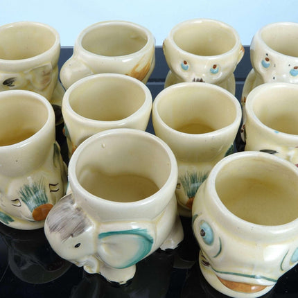 10 1950's English Pottery Figural Egg Cups - Estate Fresh Austin