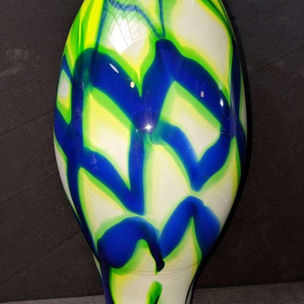 12.75" Texas Studio Art Glass Vase Michael McDougal 7" wide - Estate Fresh Austin