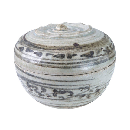 15th Century Thai Sawankhalok Kiln Condiment Jar with Lid fd - Estate Fresh Austin