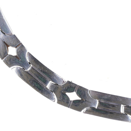 16.5" vintage Mexican Sterling link Collar Choker necklace - Estate Fresh Austin