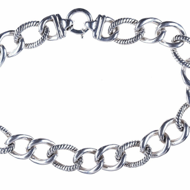 18.5" Chunky Sterling link necklace - Estate Fresh Austin