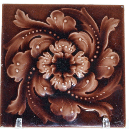 1890's American Art pottery Kensington Tile 6" - Estate Fresh Austin