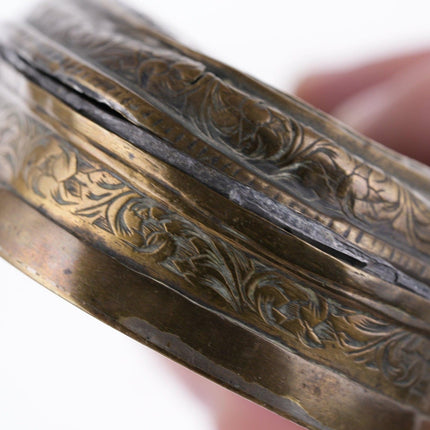 18th Century Brass Engraved Snuff/Tobacco box - Estate Fresh Austin