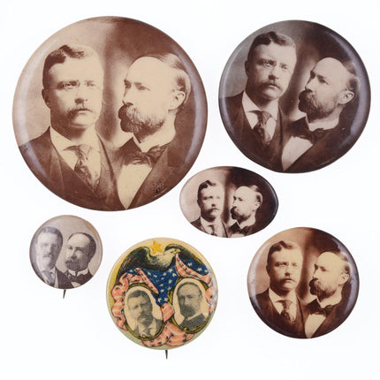 1904 Roosevelt/Fairbanks Jugate campaign button Collection - Estate Fresh Austin