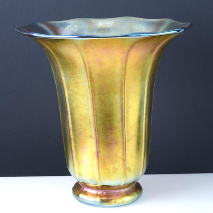 1920's Steuben Aurene Lamp Shade Vase Flared - Estate Fresh Austin