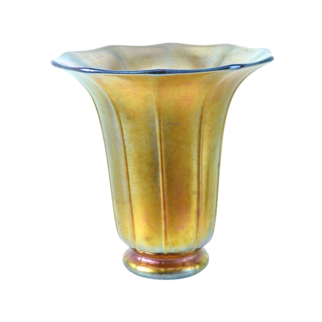 1920's Steuben Aurene Lamp Shade Vase Flared - Estate Fresh Austin