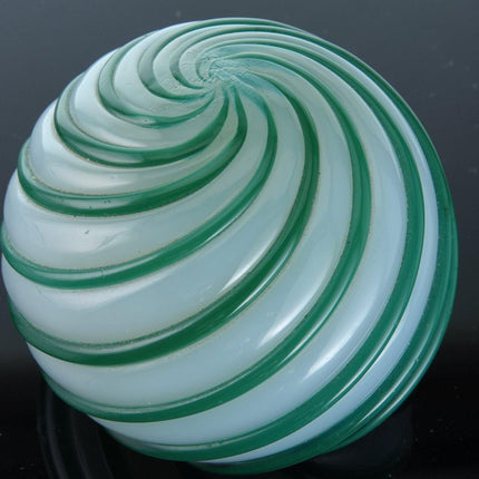 1950's Seguso Alabastro Art Glass Green and Opalescent Swirled Art Deco Paperwei - Estate Fresh Austin