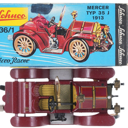 1960's Schuco Micro Racer 1036/1 Mercer 35 J tin/steel windup toy with box - Estate Fresh Austin