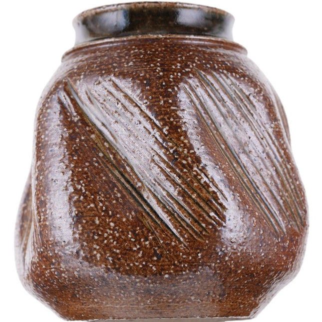 1970 Salt Glazed Studio Pottery Vase - Estate Fresh Austin