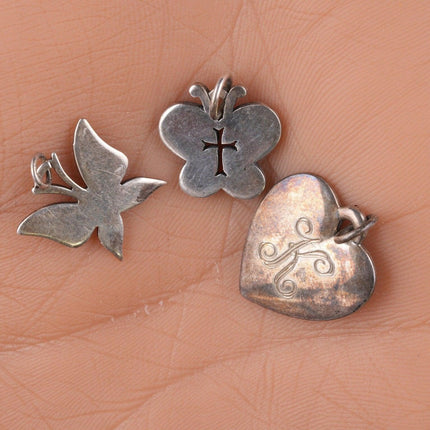 1982+ James Avery Sterling butterfly and heart charms - Estate Fresh Austin
