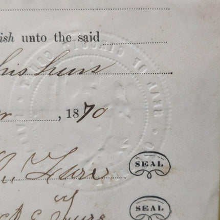 2 Civil War Era Ouachita County Arkansas Land Grant Documents 1863, 1870 stamp - Estate Fresh Austin
