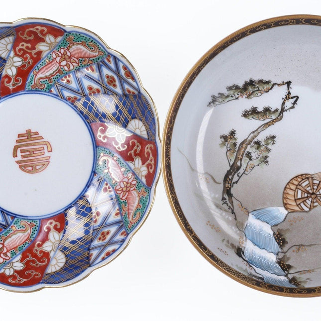 2 Fine antique Japanese Studio Porcelain bowls - Estate Fresh Austin