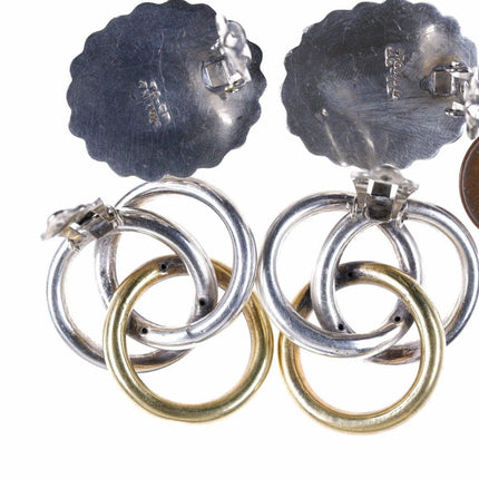 2 Pairs Vintage Sterling clip on earrings - Estate Fresh Austin