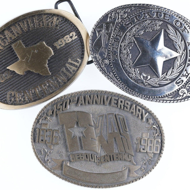 3 1980's Texas Belt buckles - Estate Fresh Austin