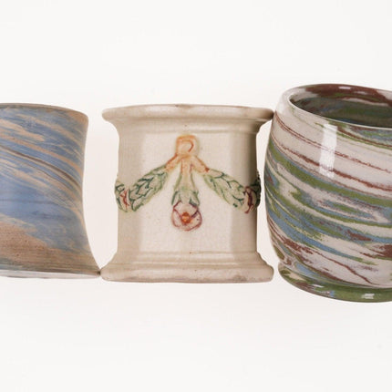 3 American Art Pottery Weller/Niloak/desert sands miniature vases/match/toothpic - Estate Fresh Austin