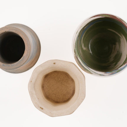 3 American Art Pottery Weller/Niloak/desert sands miniature vases/match/toothpic - Estate Fresh Austin