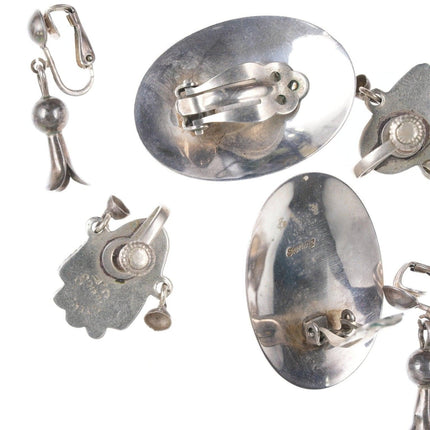 3 pr vintage Navajo/southwestern sterling & Stone earrings. - Estate Fresh Austin