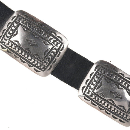 33"-36" Benjamin Becenti Navajo Sterling Silver concho belt - Estate Fresh Austin