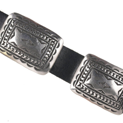 33"-36" Benjamin Becenti Navajo Sterling Silver concho belt - Estate Fresh Austin