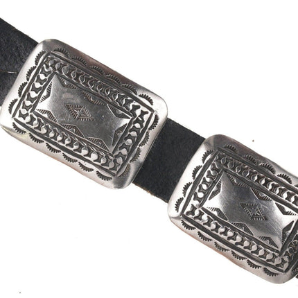 33"-36" Benjamin Becenti Navajo Sterling Silver concho belt - Estate Fresh Austin