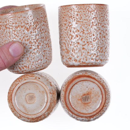 4 Mid Century Japanese Studio pottery tumblers - Estate Fresh Austin