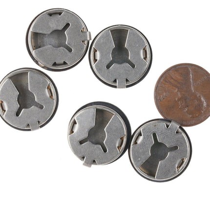 5 Vintage Navajo Stamped Sterling button covers r - Estate Fresh Austin
