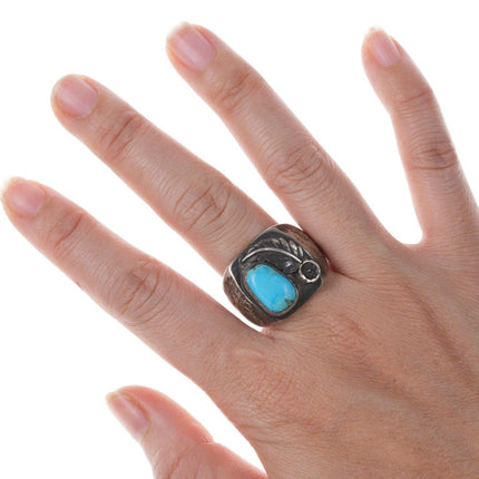 50's Navajo Sterling turquoise ring - Estate Fresh Austin