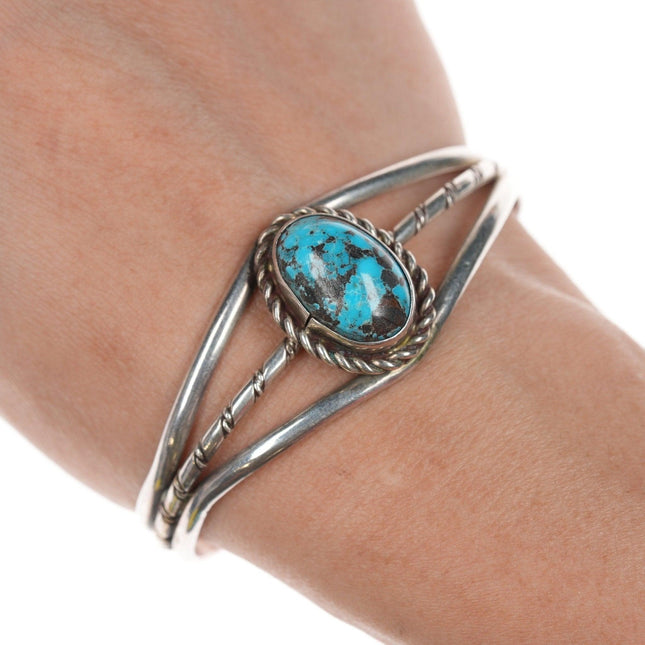 6 3/8" Navajo Sterling and turquoise bracelet - Estate Fresh Austin