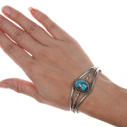 6 3/8" Navajo Sterling and turquoise bracelet - Estate Fresh Austin