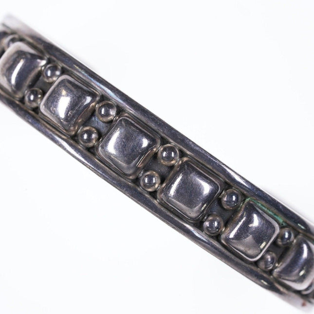 6 5/8" vintage Mexican Sterling cuff bracelet - Estate Fresh Austin