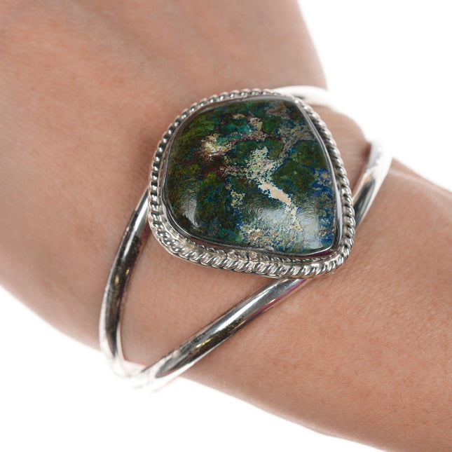 6 5/8" Vintage Sterling and turquoise bracelet - Estate Fresh Austin