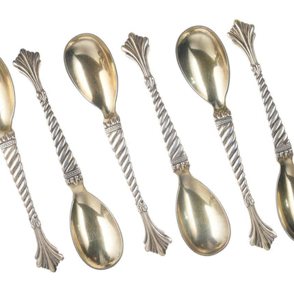 6 Antique Shiebler American Sterling demitasse spoons - Estate Fresh Austin