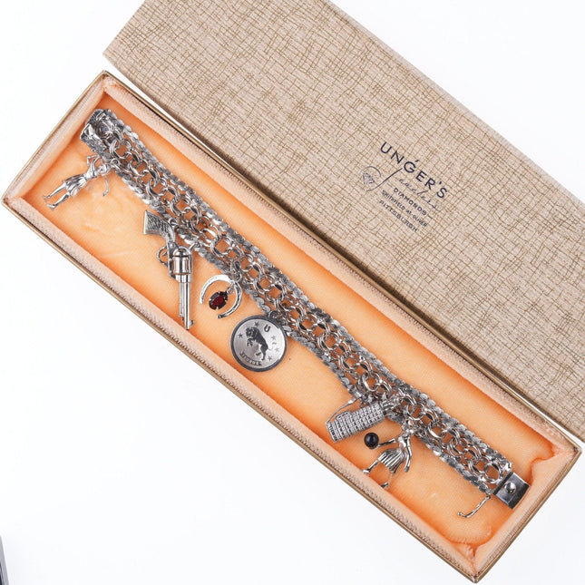 7" 1960's Unworn Eton Charm bracelet with Charms - Estate Fresh Austin