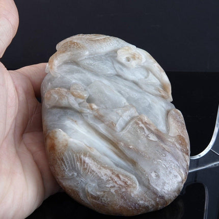 776 Gram Chinese Nephrite Jade Boulder carving - Estate Fresh Austin