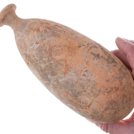 Ancient Near Eastern Bottle Form Terracotta Vessel - Estate Fresh Austin