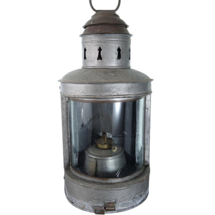 Antique Brass/Tin Wall Mount Nautical/Railroad Lantern - Estate Fresh Austin