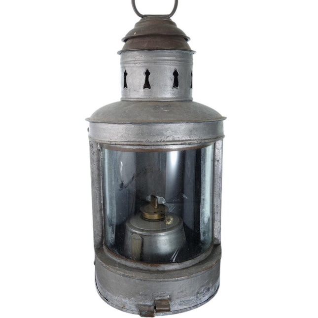 Antique Brass/Tin Wall Mount Nautical/Railroad Lantern - Estate Fresh Austin