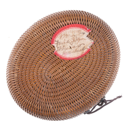 Antique Bronze Snake Opium weight set in amazing basket - Estate Fresh Austin