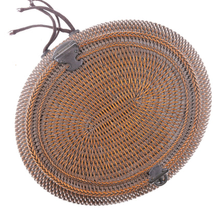 Antique Bronze Snake Opium weight set in amazing basket - Estate Fresh Austin