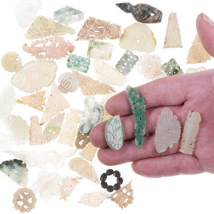 Antique Chinese Jade Button collection - Estate Fresh Austin