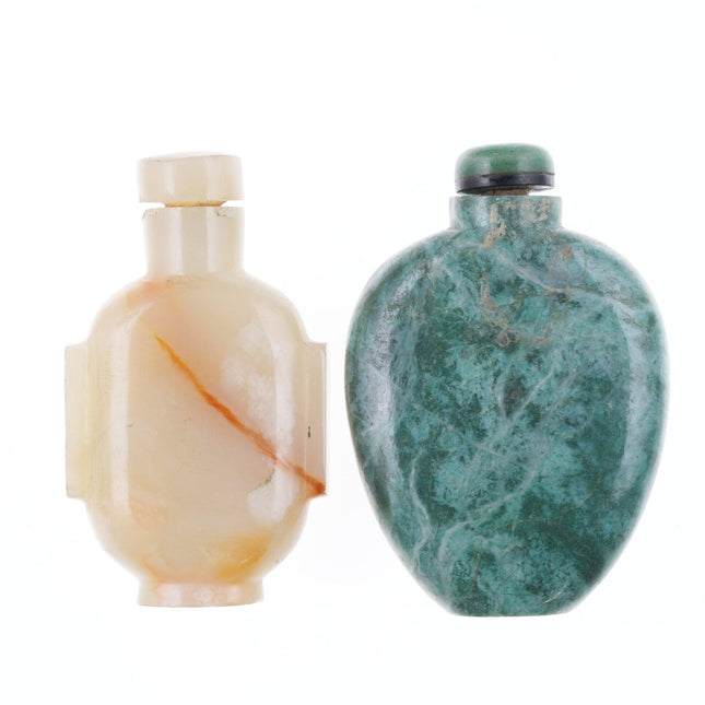 Antique Chinese Nephrite/Agate snuff bottles - Estate Fresh Austin