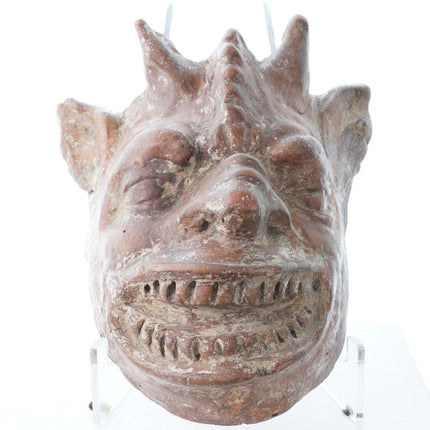 Antique Mexican Terracotta Goblin Mold for Papier Mache Dance Masks - Estate Fresh Austin
